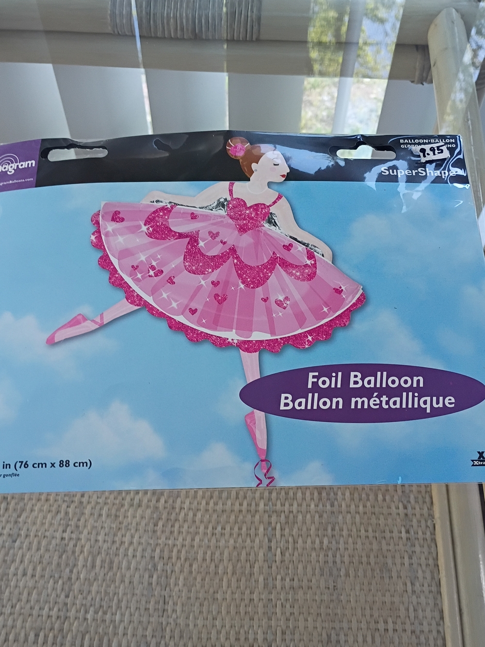 Pink Dancing Ballerina Foil Party Balloon 30" x 35" Girl Dancing Recital